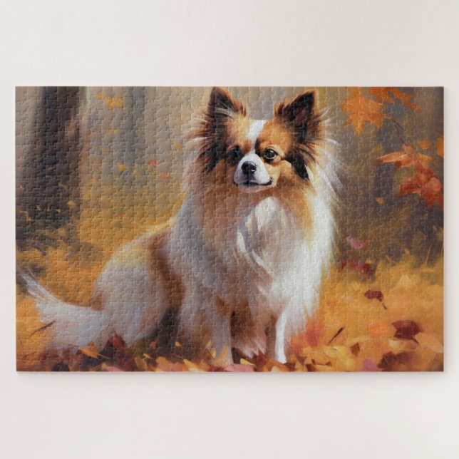 Puzzle Papillon en otoño hojas caídas inspiran (Horizontal)