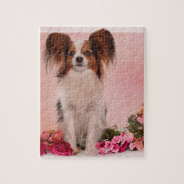 Puzzle Papillon - perro de aguas de juguete continental (Vertical)