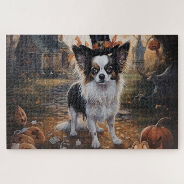 Puzzle Papillon Pumpkins Halloween Scary (Horizontal)