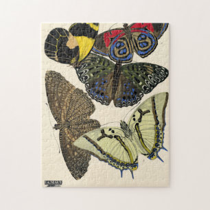 Puzzle Papillones, mariposas, placa Nº 12, por E. A. Segu