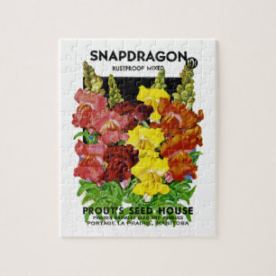 Puzzle Paquete de la semilla del vintage de Snapdragon