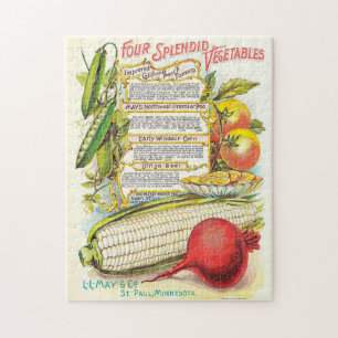 Puzzle Paquete de Semillas Vintage para Vegetales Saludab
