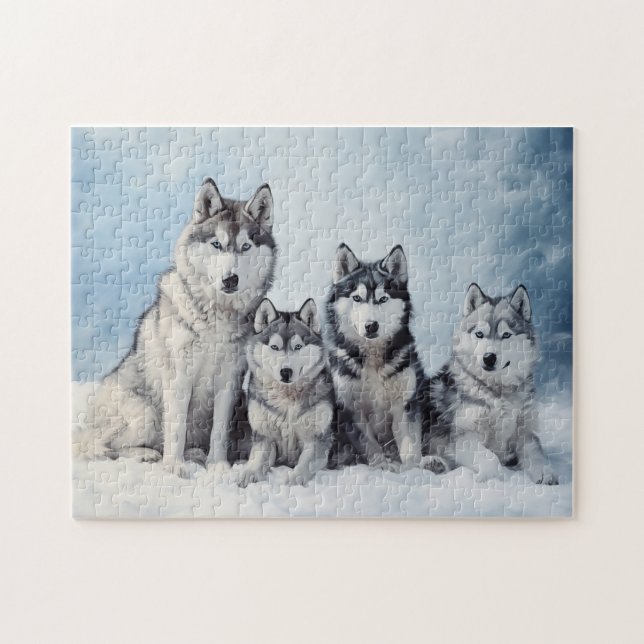 Puzzle Paquete Husky Siberian (Horizontal)