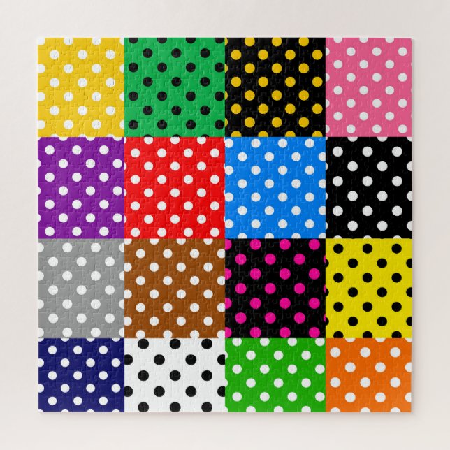 Puzzle Paquetes multicolores Quilt Polka Dots (Vertical)