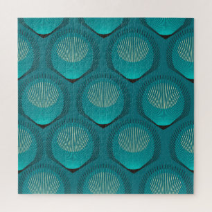 Puzzle Paquetes Peacock Estilizados Tile Azul