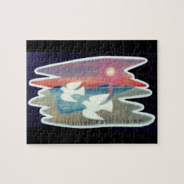 Puzzle Par de palomas volando