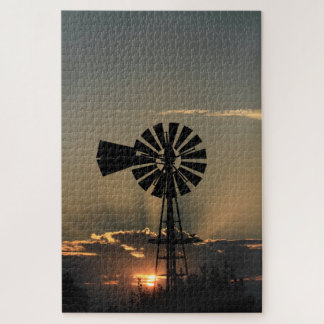 Puzzle Parabrisas de Kansas Sunset con Sun Rays