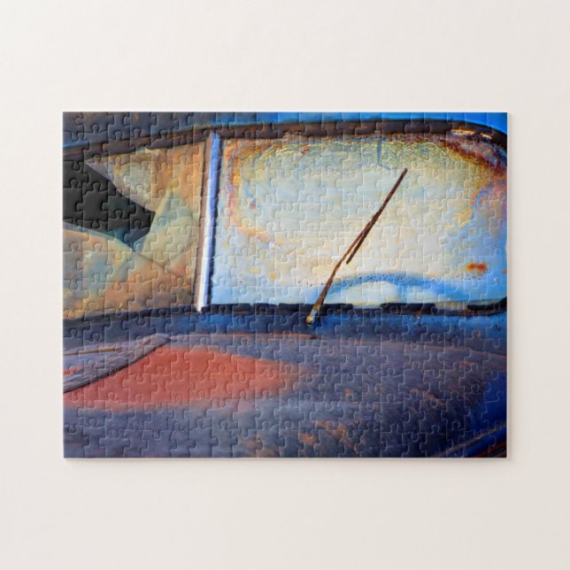 Puzzle Parabrisas de un viejo camión oxidado (Horizontal)