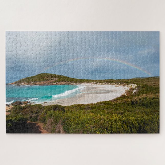 Puzzle Paradise Beach Bay con arcoiris, 1014 piezas (Horizontal)