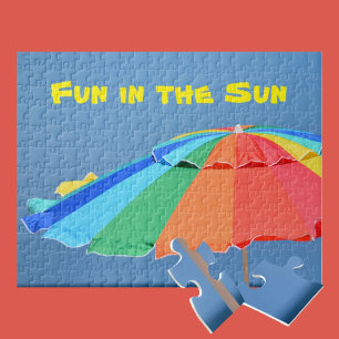 Puzzle Paraguas de playa multicolor y luminoso