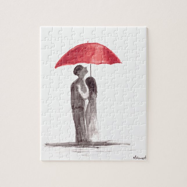 Puzzle Paraguas rojos (Vertical)