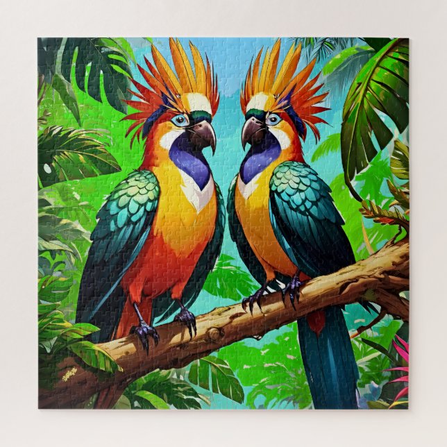 Puzzle Paraíso de aves exóticas (Vertical)