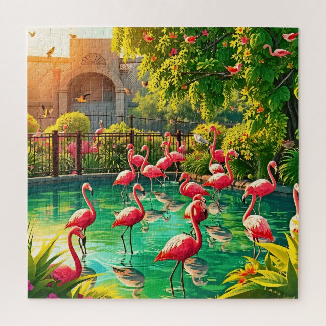 Puzzle Paraíso de Flamingo (Vertical)