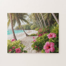 Puzzle Paraíso de Palmeras Tranquilidad Tropical