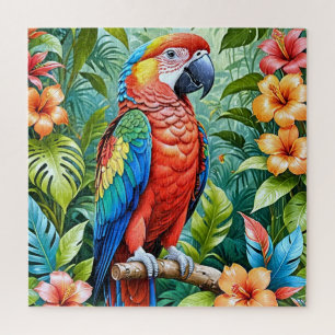 Puzzle Paraíso del loro rojo