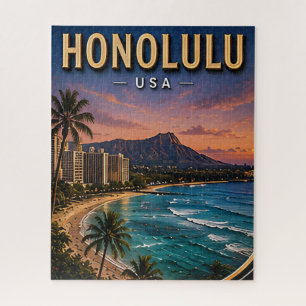 Puzzle Paraíso Tropical Playa Waikiki Honolulu
