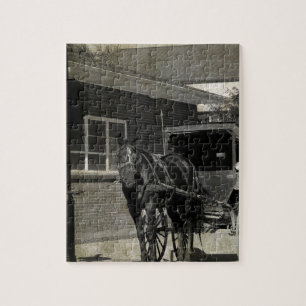 Puzzle Parar por un hechizo, caballo Amish en el Rótulo S