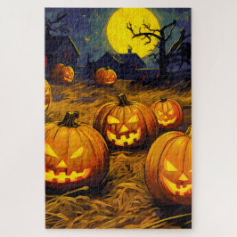 Puzzle Parche de calabaza de Halloween