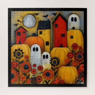 Puzzle Parche de Halloween de Arte Popular Caprichoso