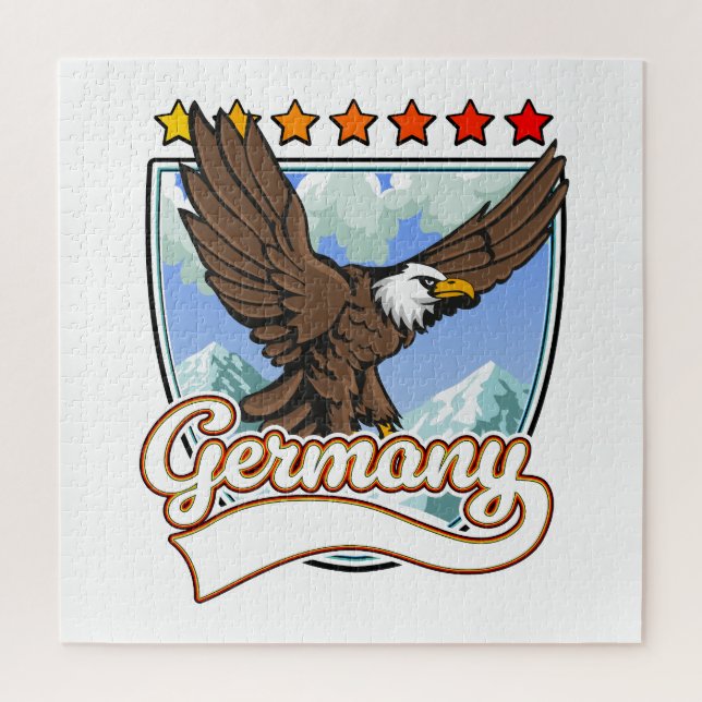 Puzzle parche de viaje a Alemania (Vertical)