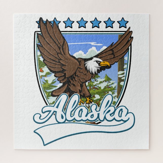 Puzzle Parche de viaje de Alaska (Vertical)