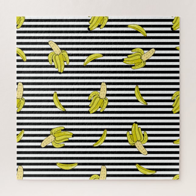 Puzzle Parches de plátano personalizado: estilo retro. (Vertical)