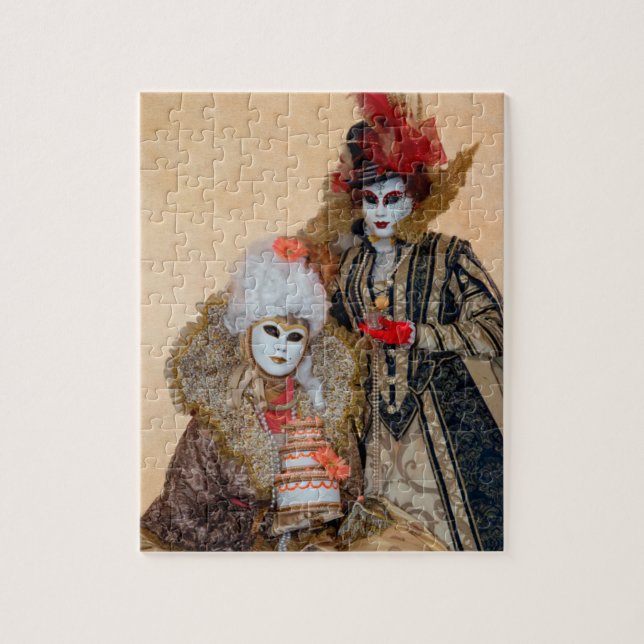Puzzle Pareja con disfraz de Carnaval, Venecia (Vertical)