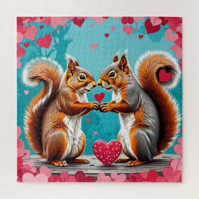 Puzzle Pareja de ardillas enamoradas (Vertical)