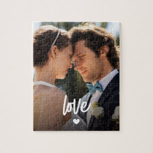 Puzzle Pareja de guión de amor de foto moderna personaliz