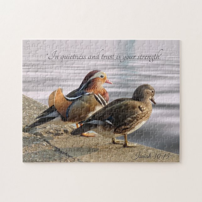 Puzzle Pareja de patos mandarines (Horizontal)