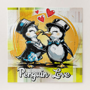 Puzzle Pareja de Pingüinos Encantadores