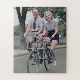 Puzzle Pareja en bicicleta Malvern Star años 30 Color Red