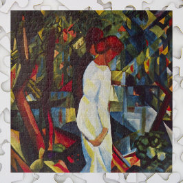 Puzzle Pareja en los bosques de August Macke, arte vintag