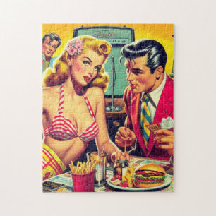 Puzzle Pareja Retro de los 50