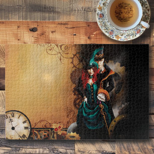 Puzzle Pareja Victoriana Steampunk Elegancia Romance