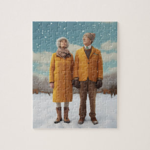 Puzzle Pareja Vieja En La Nieve