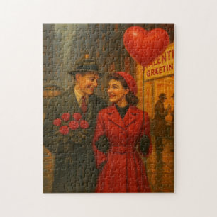 Puzzle Pareja vintage del día de San Valentín