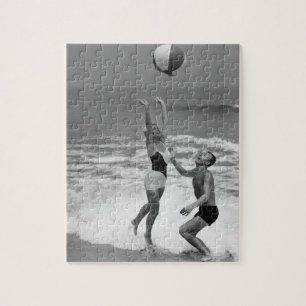 Puzzle Pares que juegan con un Beachball