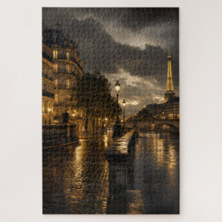 Puzzle París bajo la luz de la lluvia