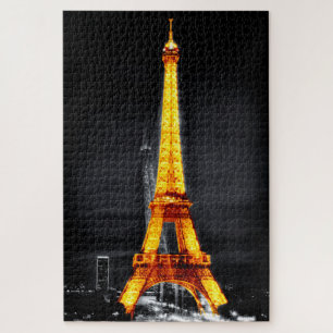 Puzzle París en la noche y la Torre Eiffel Fantasma/arte