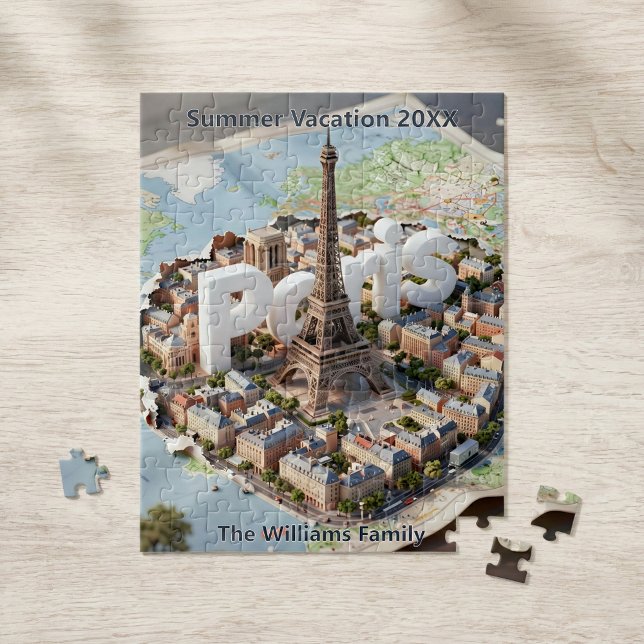 Puzzle Paris France Family Vacation 3D Trip Souvenir (Subido por el creador)
