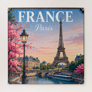 Puzzle 🗼 París Francia Recuerdo de viaje a la Torre Eiff