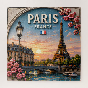 Puzzle 🗼 París Francia Torre Eiffel Vistas de la Ciudad