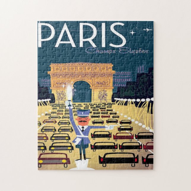 Puzzle París Francia Viaje Viaje Viaje vacaciones de turi (Vertical)