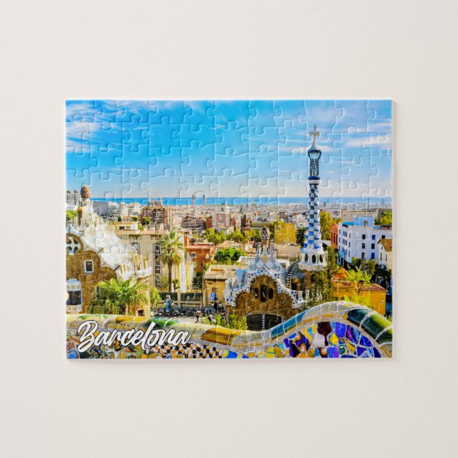 Puzzle Park Guell, Barcelona, España (Horizontal)
