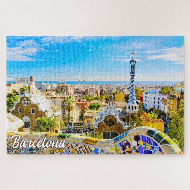 Puzzle Park Guell, Barcelona, España (Horizontal)