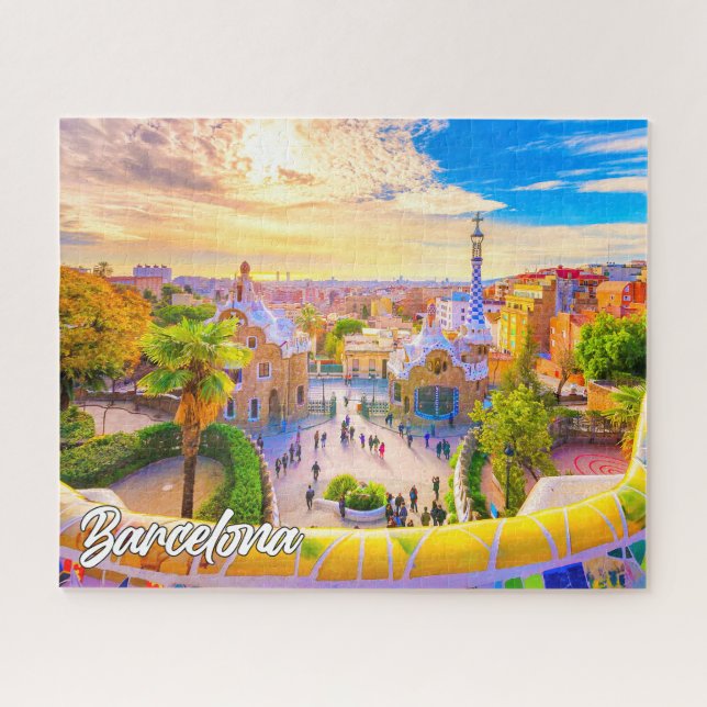 Puzzle Park Guell, Barcelona, España (Horizontal)