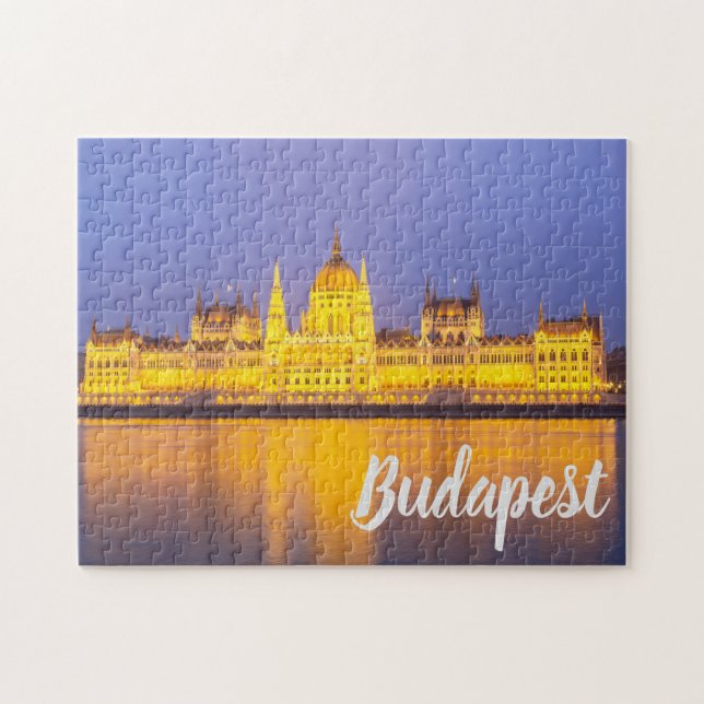 Puzzle Parlamento de Budapest - Hungría por regalo noctur (Horizontal)