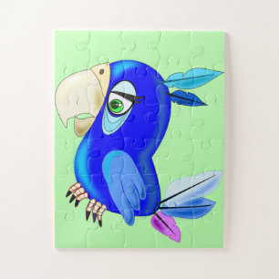 Puzzle Paro azul pequeño
