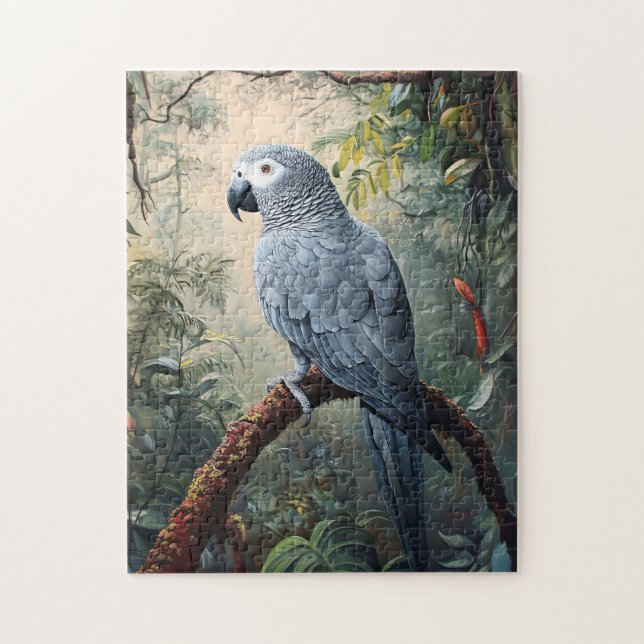 Puzzle Paro gris africano (Vertical)